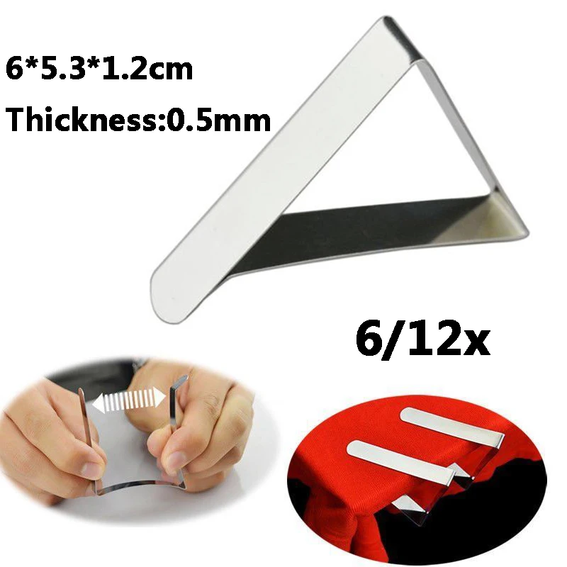6 шт. держатель для карты стола зажимы скатерти из нержавеющей стали тканевые