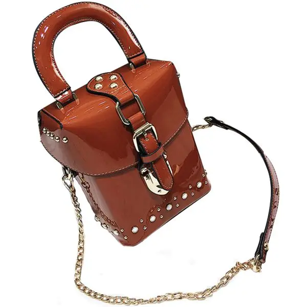 Brown AUAU-Diamond Box сумки мини сумка через плечо для женщин сумки-мессенджеры - Цвет: Brown