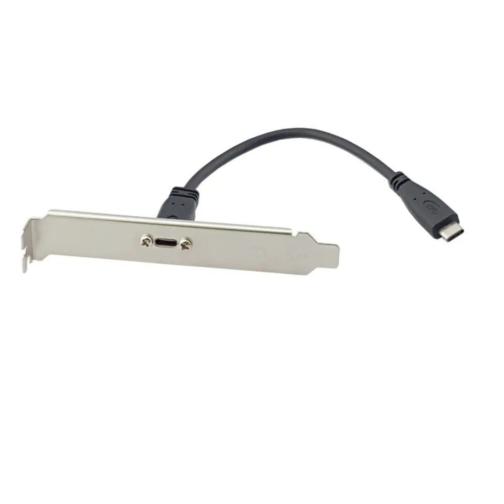 

USB-C USB 3.1 Type C Male to Female Extension Data Cable with Panel Mount Screw