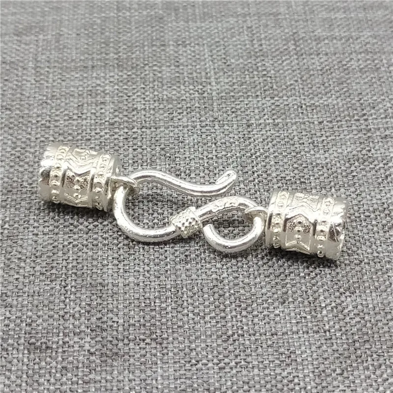 2 шт. из 925 пробы серебро Племенные Блестящий кожаный браслет ручной работы с