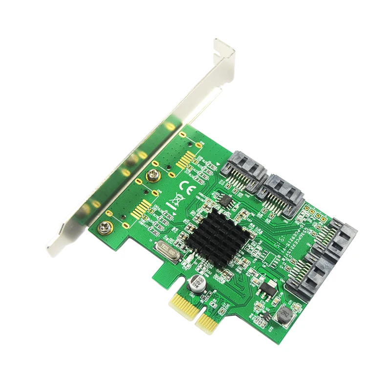 4 порта SATA3.0 6 Гбит/с карта расширения 88SE9215 чипсет PCI Express контроллер SATA карты|sata