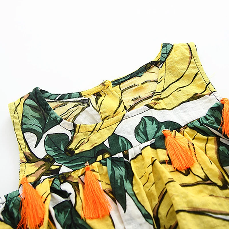 Платье принцессы с кисточками для маленьких девочек платья без бретелек лето 2018