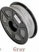 Gray ABS 1 цена, 17 цветов, ручка для 3D печати, ABS/PLA 1,75 мм, пластиковый резиновый материал для печати, нить для 3d принтера - Цвет: Gray ABS