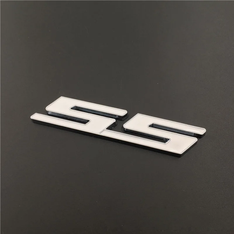 White Sticker Для Chevrolet Malibu Sail Captiva Lacetti Cruze AVEO Camaro SS автомобильный Стайлинг металлическая наклейка внешние аксессуары 3D логотип эмблема - Название цвета: White Sticker