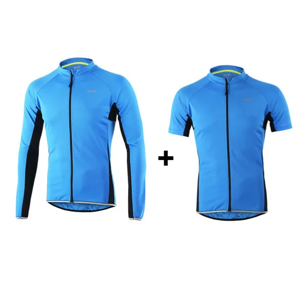 long pls short blue ARSUXEO для спорта на открытом воздухе Велоспорт Джерси весна лето Мотокросс Велосипед велосипед с длинным рукавом MTB Одежда Рубашки Одежда велосипед Джерси - Цвет: long pls short blue