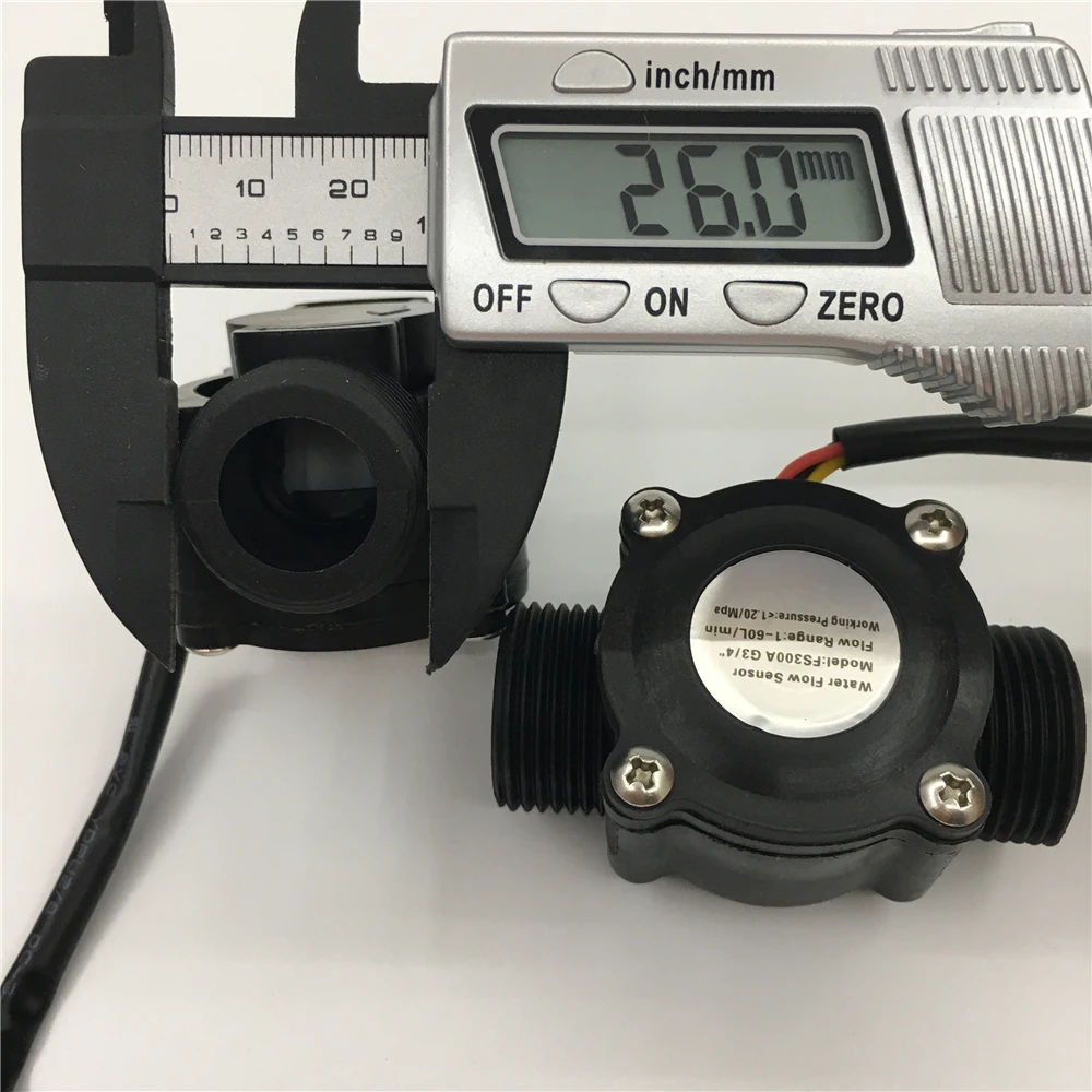 FS300A Холла g3/" DN20 пластиковый датчик расхода воды турбинный расходомер для жидкостной машины