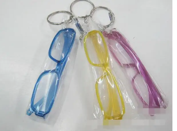 10pcs/lot creative style woman man resin glasses keychain unisex mini key ring | Украшения и аксессуары