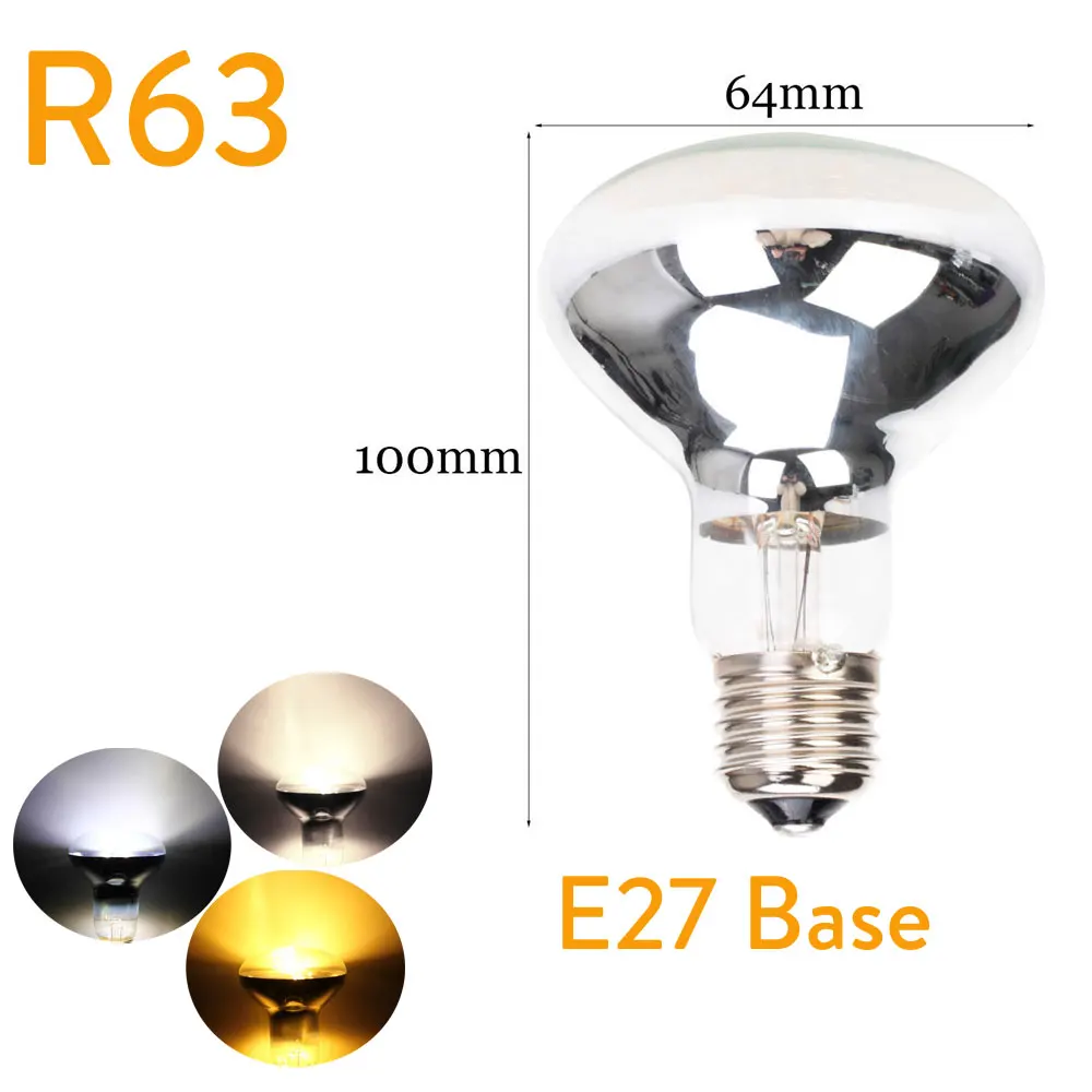 E27 светодиодный лампы накаливания R50 R63 R80 реальные Мощность 3/4/5 Вт 220V E14 светильник Edison светодиодный Замена лампы накаливания, 30 Вт, 40 Вт, 50 Вт, ручная сборка
