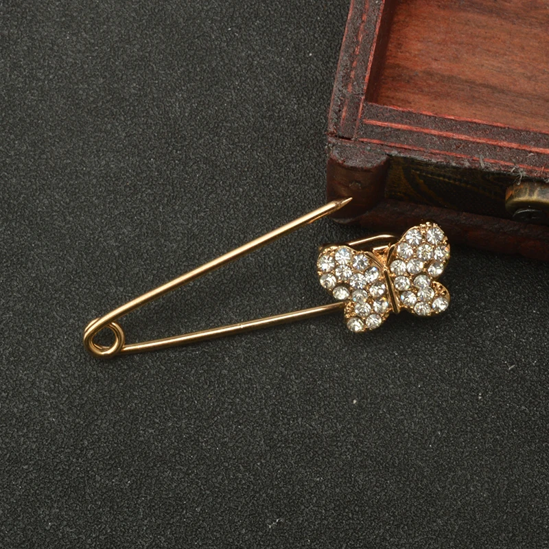 Классическая золотая брошь MZC в виде животного булавка для женщин маленькая