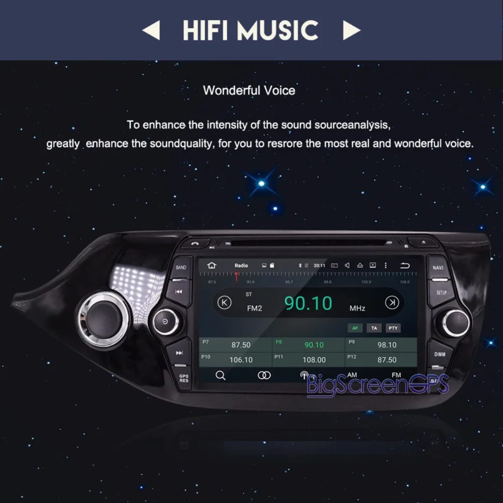 Новейший Android 8 0 7 1 RAM4GB ROM 32GB Автомобильный DVD плеер GPS Navi для KIA CEED2013 2016 радио