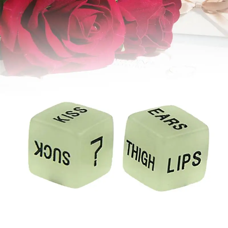 2 шт. Светящиеся в темноте сексуальные игральные кости забавная секс игрушка