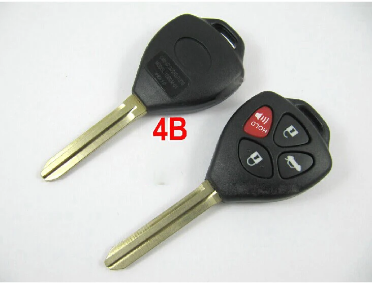 4 кнопки дистанционного ключа оболочки чехол для Toyota Camry (логотип отдельно) Fob ключ