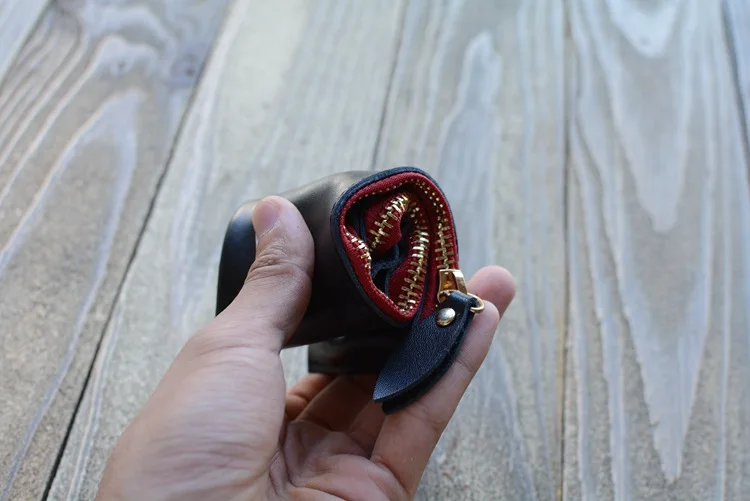 Высококачественный чехол с ручкой из натуральной кожи на молнии кожи|leather pen case|pen