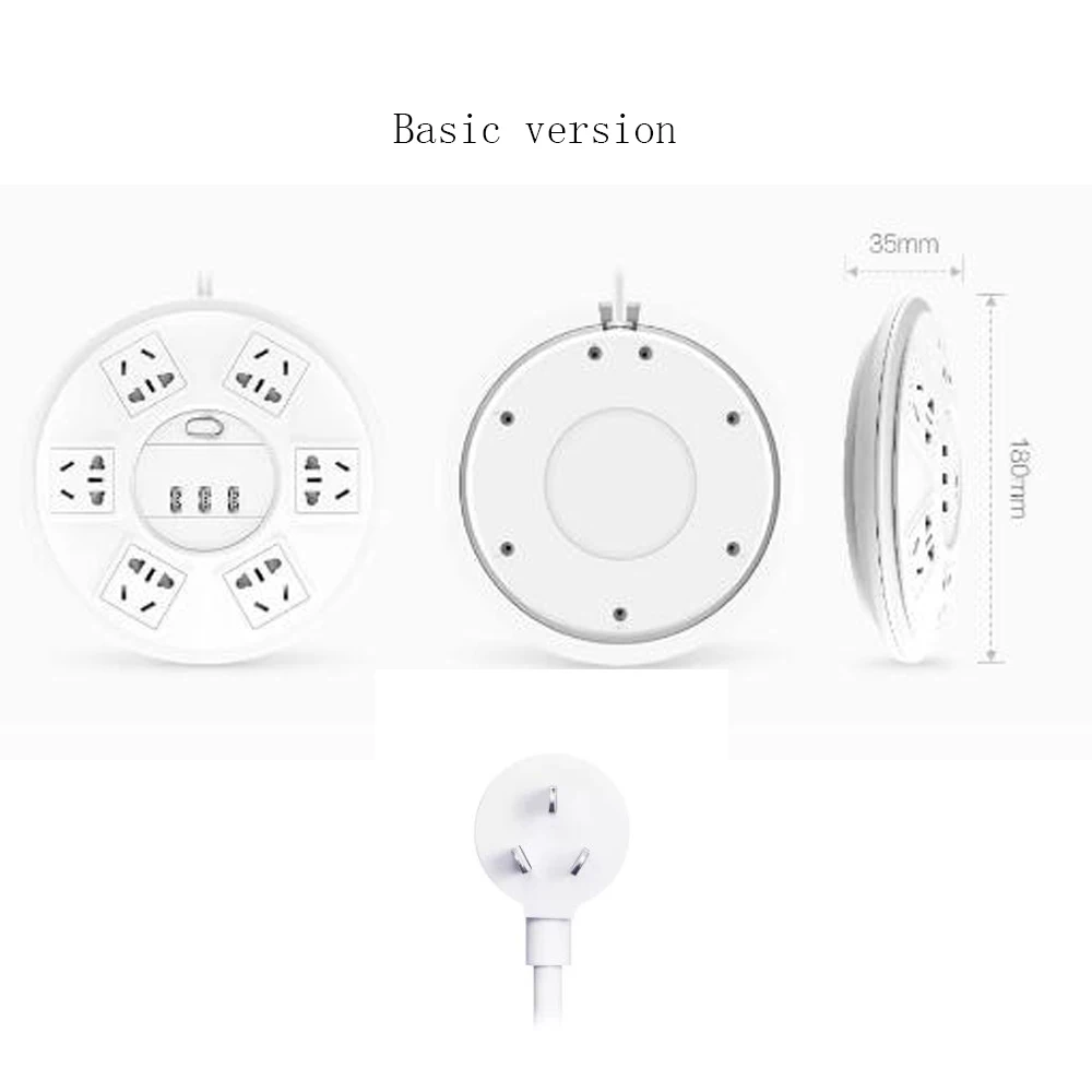 Новые оригинальные Xiaomi электрическая розетка 6 позиций монтажная плата с 3USB длина линии 1,8 м