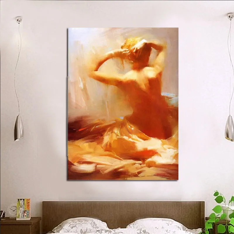 Pure Hand Painted Decorative Wall Canvas Art Pictures Traditional Big Beautiful Women Nude Oil Painting Stretched On Wooden | Дом и сад