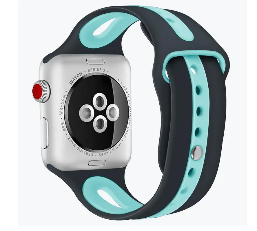 30 шт. силиконовый спортивный ремешок для Apple watch correa 42 мм 38 Iwatch группы серии 3 2 1