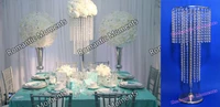 free shipping 8pcs lots acrylic crystal wedding centerpiece table flower vase 74cm tall35cm diameter