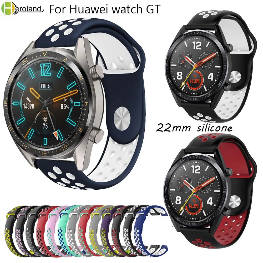 Ремешок для часов аксессуары Huawei watch GT 1 gt 2 46mmsport ремешки samsung gear s3 frontier Classic 22 мм