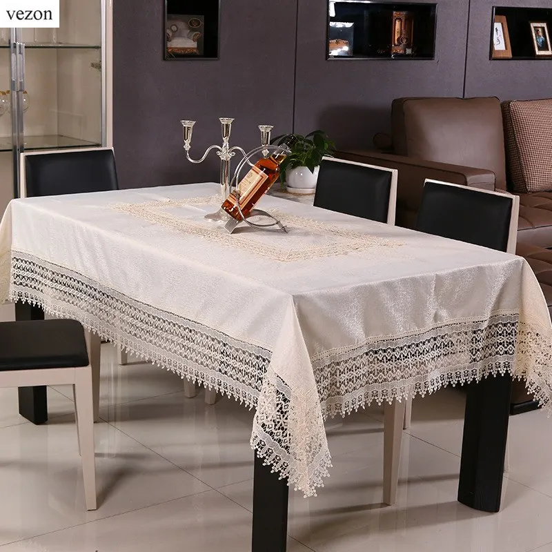 Роскошная кружевная скатерть vezon нового дизайна элегантная Свадебная из