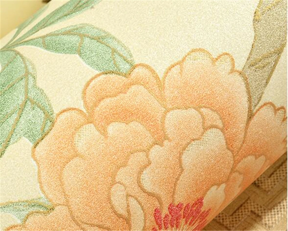 3D обои для гостиной в современном стиле с цветами и птицами Классические