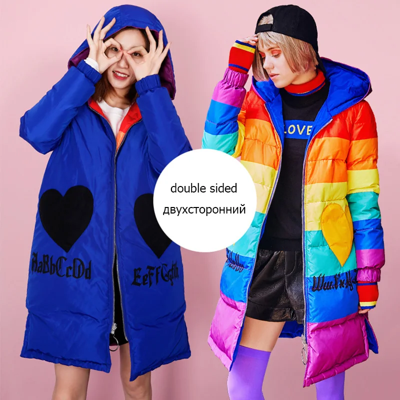 2019 зимние толстые белые пуховые Лоскутные пуховики женские модные цветные