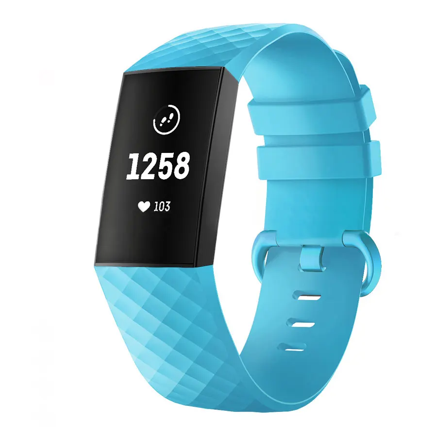 Azure Мягкий ТПУ наручный ремешок для Fitbit Charge 3 Новая мода часы ремешок спортивный силиконовый браслет ремешок для Fitbit Charge 3 - Цвет ремешка: Azure