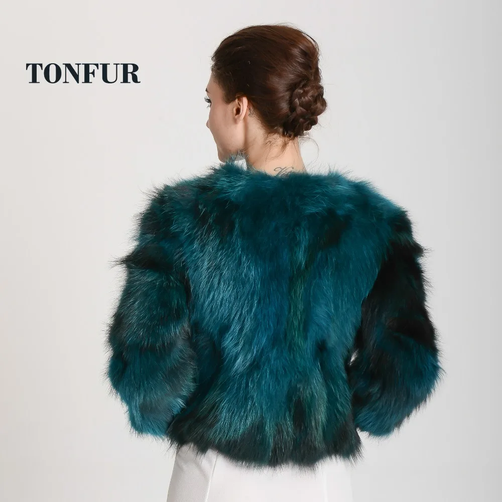 Женское роскошное пальто из натурального Лисьего меха Брендовое зимнее THP523|genuine