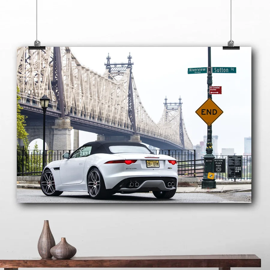 

Jaguar F-Type R Convertible Super Car Wall Art Poster Canvas Prints painting For Home Room Decor
