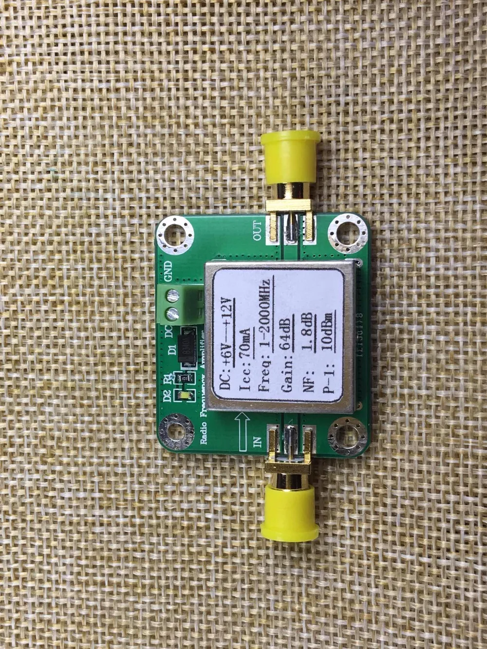 Новый 1 шт. широкополосный усилитель РЧ низкий уровень шума LNA 0 1-2000 МГц усиление 64