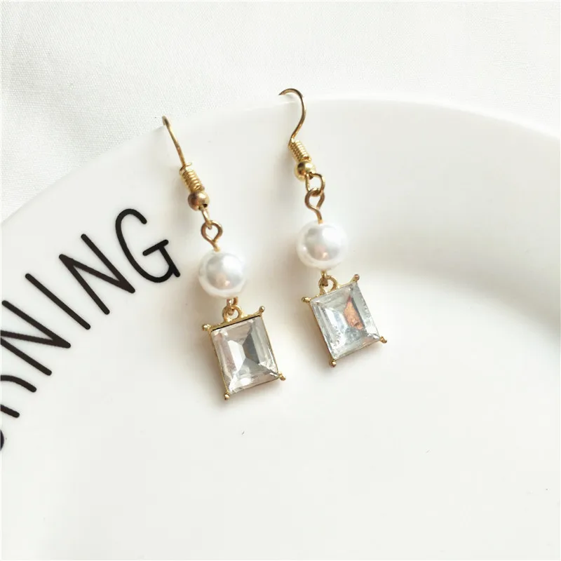MTCHONG Luxurious Fashion Jewelry Earrings Imitation Pearl Big Crystal Dangle for Women Rhinestone 351 | Украшения и аксессуары