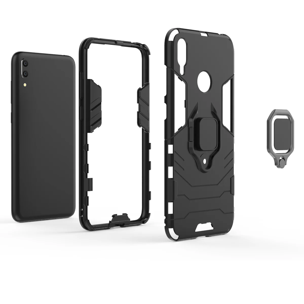 Металлическое кольцо основа для huawei MATE 20 PRO Lite 10 9 20X чехол Armor Kickstand Гибридный