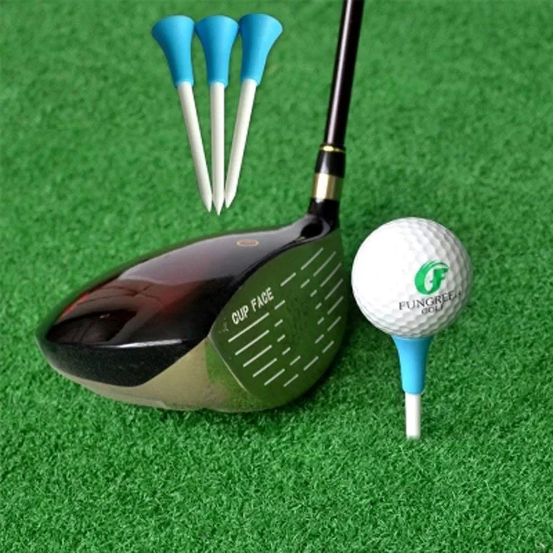 50Pcs/Set Multi Color Plastic Golf Tees 83mm Durable Rubber Cushion Top Tee |