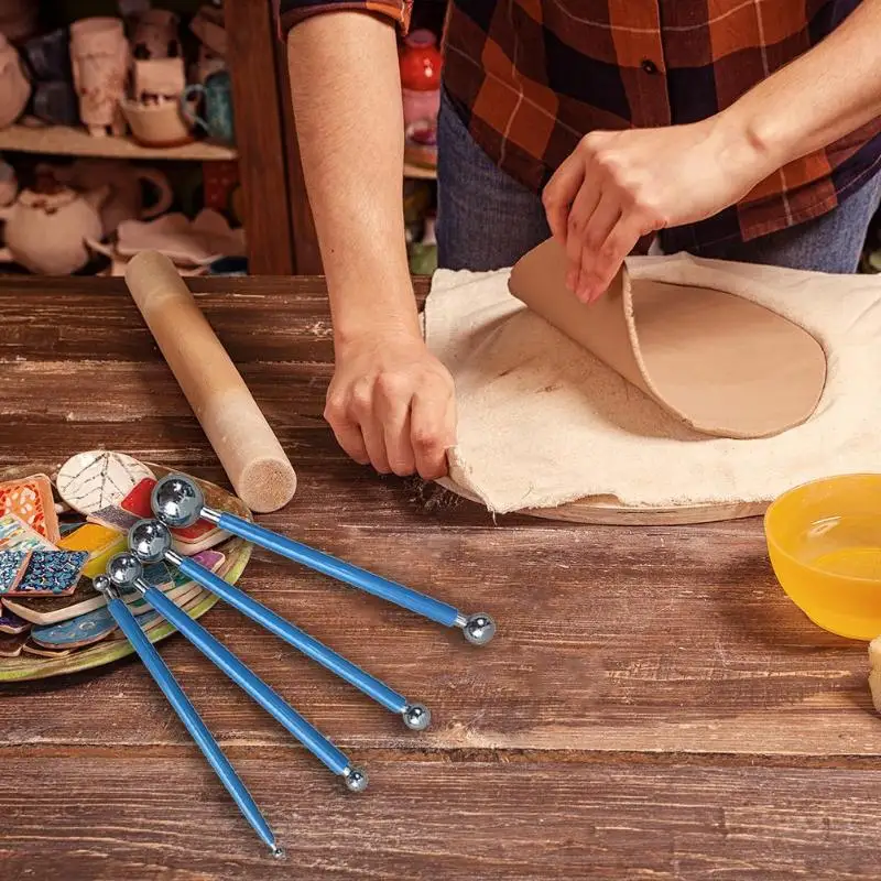 Шт./компл. 8 головок DIY из нержавеющей стали полимерная Лепка Глина Резьба Скульптура Инструменты слизистый Пластилин инструменты для глины резьба