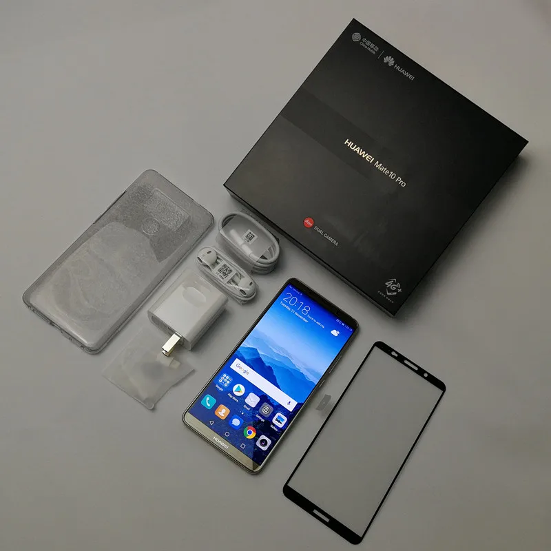 Глобальной прошивки Huawei Коврики 10 Pro Смартфон Android 8.0 Dual сзади 20MP + 12MP 4000 мАч 6.0
