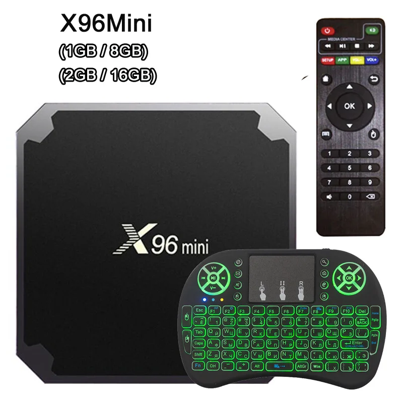 ТВ Приставка Smart Tv RUIJIE X96 Mini на ОС Android 7 1 2 ГБ 16 четырехъядерный процессор Amlogic S905W 4