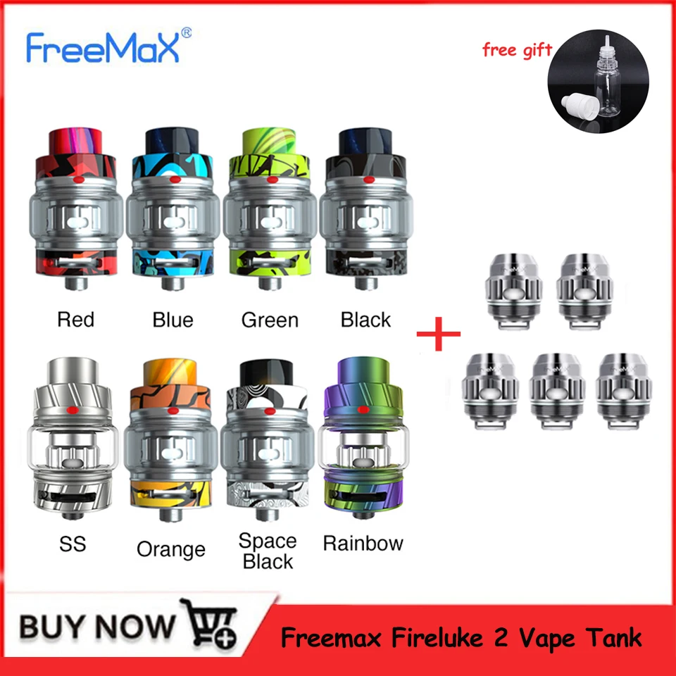 Оригинальный атомайзер Freemax Fireluke 2 Vape 5 мл с сетчатой катушкой X/TX большим облачным