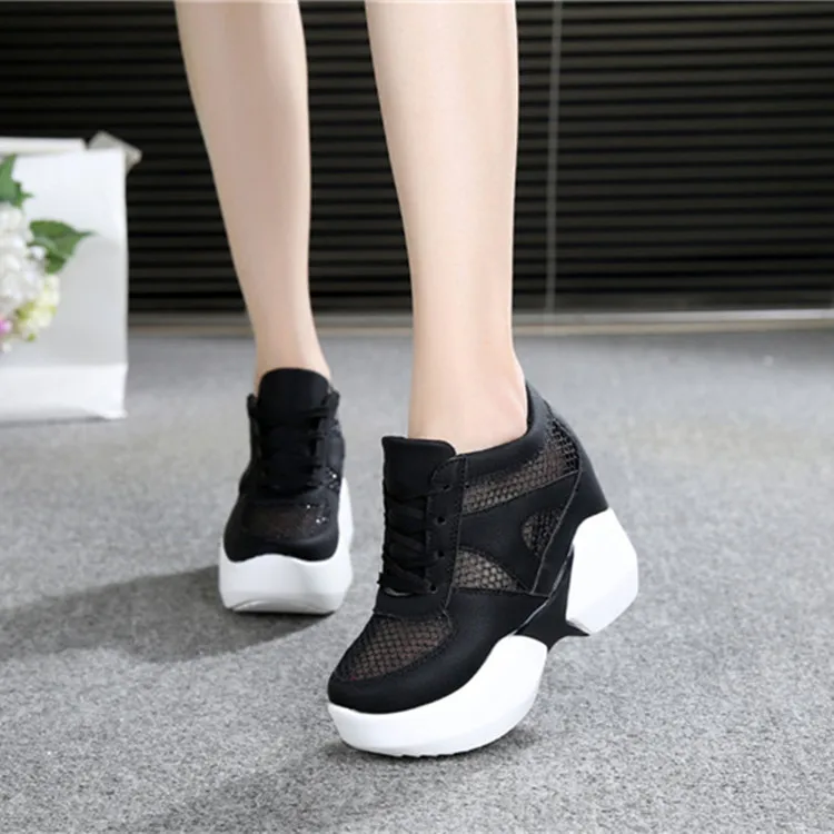 Женская Повседневная обувь из сетчатого материала визуально увеличивающая рост