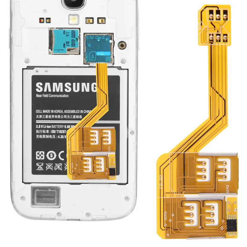 Три сим карты адаптера для Galaxy S5/G900 S IV/i9500 III/i9300 4 Примечание III/N9000 Note II/N7100 Mega 6 3/i9200