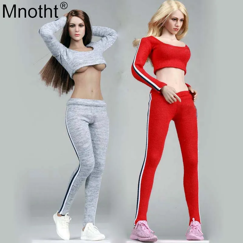 

Женская спортивная одежда Mnotht в масштабе 1/6, повседневная одежда для фитнеса, костюм, подходит для фигурки 12 дюймов Verycool HT PH, модель тела