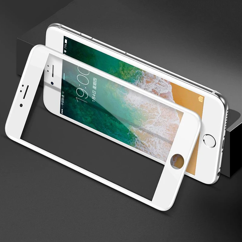 RZP 5D полное покрытие закаленное стекло для iPhone 11 Pro X XR XS Max 6 6s 7 8 Plus Защита экрана S