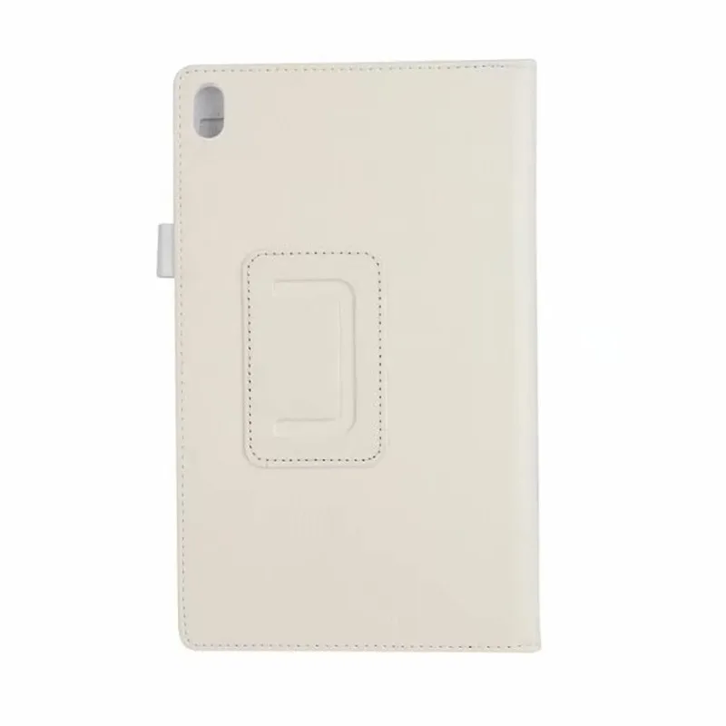 Чехол из искусственной кожи личи для lenovo Tab 4 8 plus TB-8704 TB-8704F TB-8704N TB-8704X 8704 кожаный чехол-подставка для планшета откидная крышка - Цвет: white