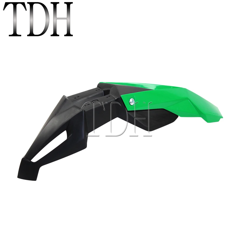 Universal Motorcycle Green Front Fender Supermoto Motocross Enduro Dirt Bike Off Road Mudguard For Kawasaki KLX KX 100 250F 450F |