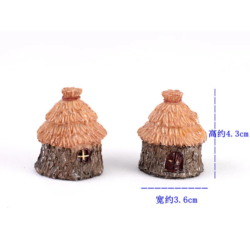 Thatched Cottage House Miniature Fairy Garden Home Houses Decoration Mini Craft Micro Landscaping Decor DIY Accessories | Дом и сад