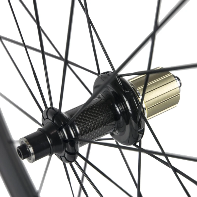 A Pair Front 50mm Rear 60mm Clincher Carbon Wheelset 3K Matte Road Bike Wheels With Powerway R36 Hub | Спорт и развлечения