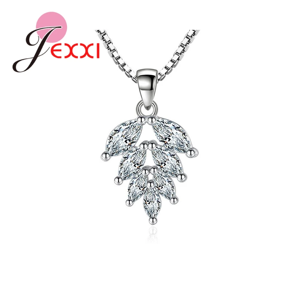 

Элегантные цепочки из стерлингового серебра 925 пробы, ожерелье с кулоном с блестящим фианитом, Женские Повседневные Вечерние ювелирные изд...