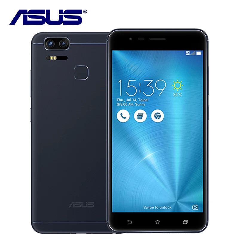 Оригинальный Asus Zenfone 3 зум ZE553KL мобильный телефон Qualcomm Dual sim Камера 4 ГБ Оперативная