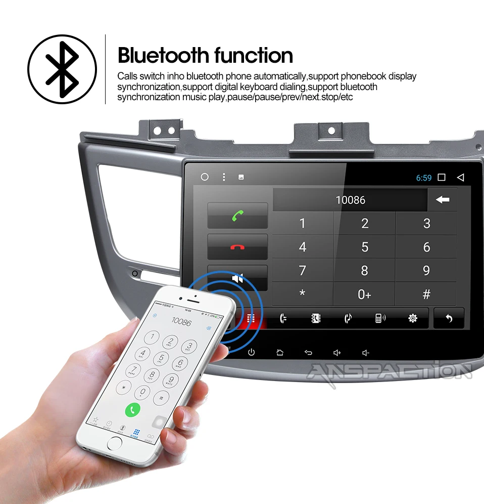 10," ips 2 два Din Android8.1 стерео для hyundai Tucson IX35 радио FM gps Навигация резервная камера без DVD