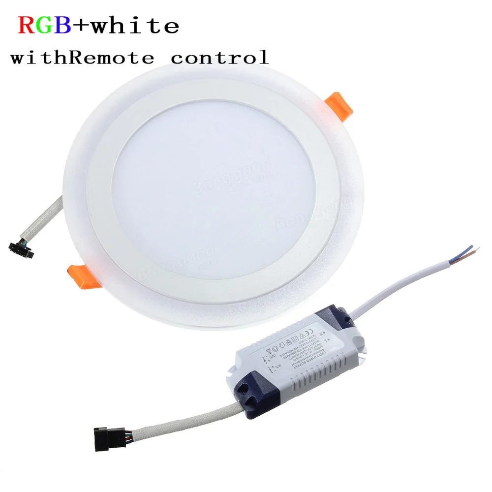 

2017 New 6W 9W 18W 24W LED RGB Concealed Ceiling Panel Down Light Lamp Fixtures 100-265V remote just used for white+rgb panel