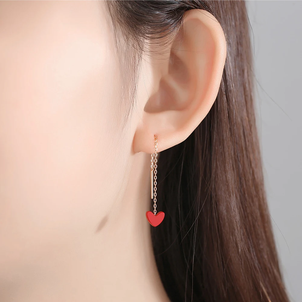 RINYIN ювелирные изделия 100% чистое 18K желтое золото серьги Аутентичные 18 карат