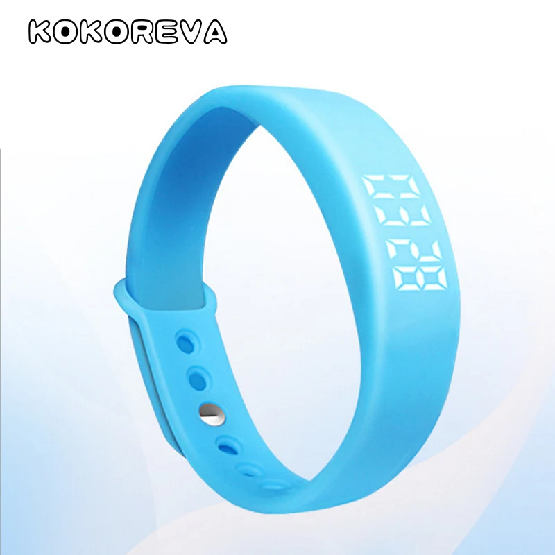 Новый спортивный мужской силиконовый браслет смарт часы шагомер калорий сна